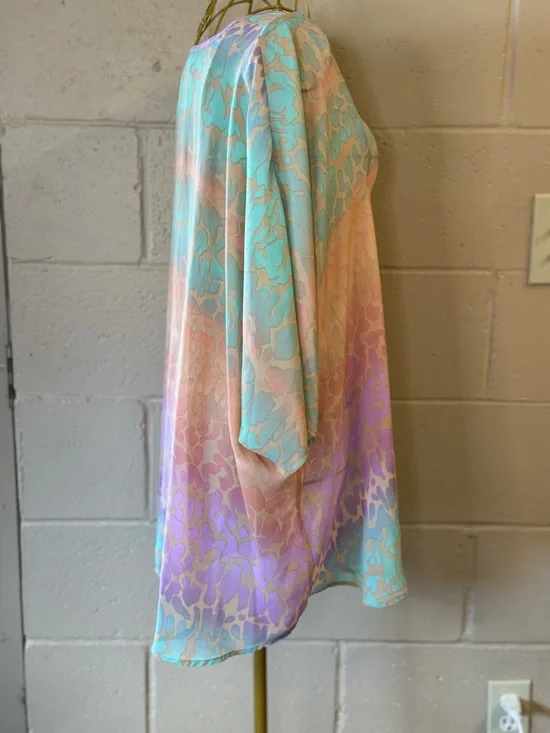Show Me Your Mumu V-Neck Pastel Ombre Cheetha Print Tunic Size XS - Picture 8 of 11